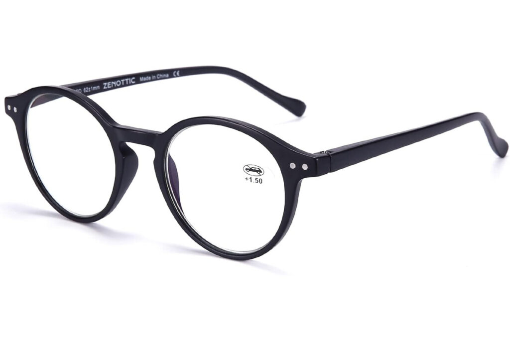 ZENOTTIC Occhiali da Lettura Presbiopia Anti Luce Blu con Lenti Antiriflesso Uomo e Donna Leggero Telaio Rotondo Vintage Occhiali0.0 1.0 1.5 2.0 2.5 3.0 3.5: Salute e cura della persona
